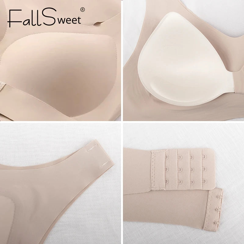 Women's Wireless Posture Support Bra – Front Closure Push-Up Comfort Bralette with Cross-Back Design for Everyday Shaping